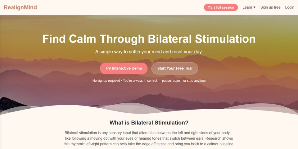 RealignMind homepage